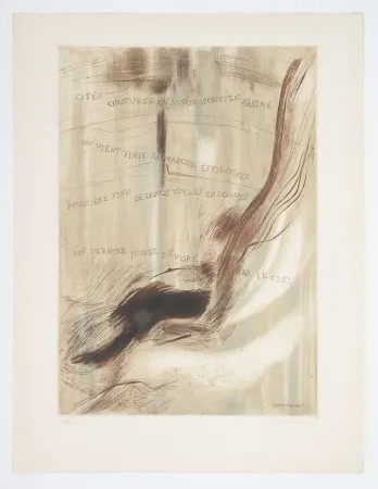 Etching And Aquatint Staritsky - Gravure-Poème, Pierre Restany.