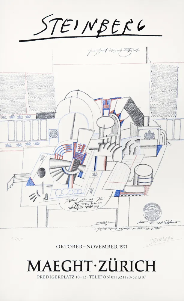 Lithograph Steinberg - AVL Zürich 