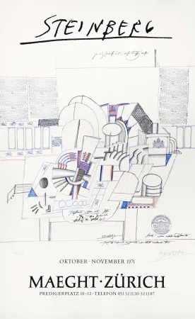 Lithograph Steinberg - AVL Zürich 