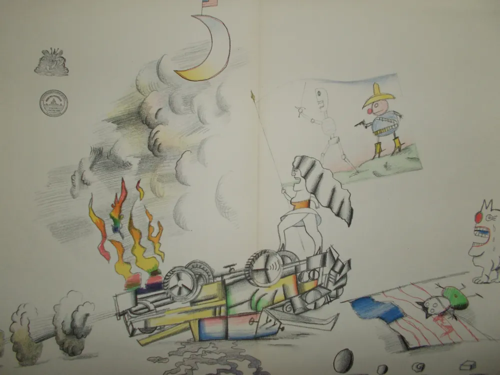 Lithograph Steinberg - La Bataille