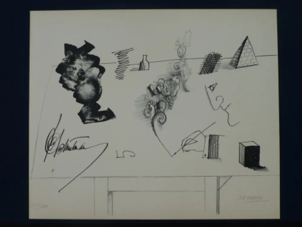 Lithograph Steinberg - Le masque ,1966