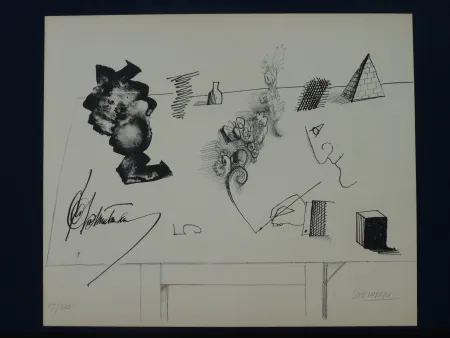 Lithograph Steinberg - Le masque ,1966