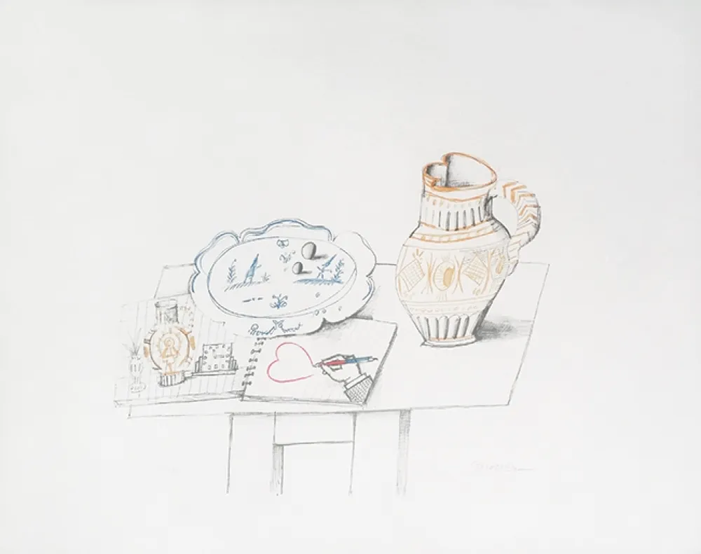 Lithograph Steinberg - Mois du coeur(1974)