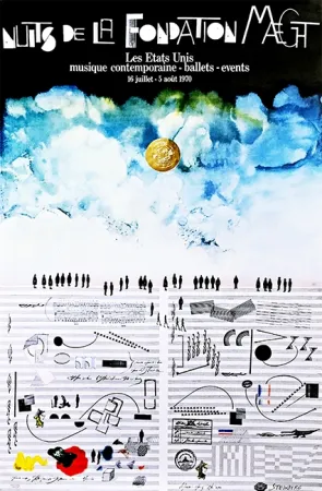 Lithograph Steinberg - Saul Steinberg Nuits de La Fondation Maeght, 1970