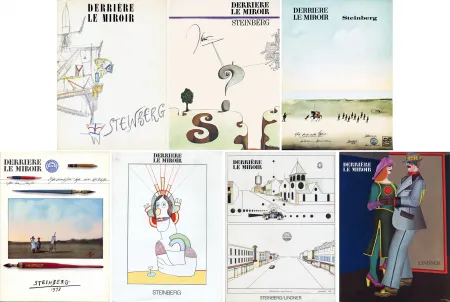 Illustrated Book Steinberg - STEINBERG. Collection complète des 7 volumes de la revue DERRIÈRE LE MIROIR consacrés à Steinberg (de 1953 à 1980).