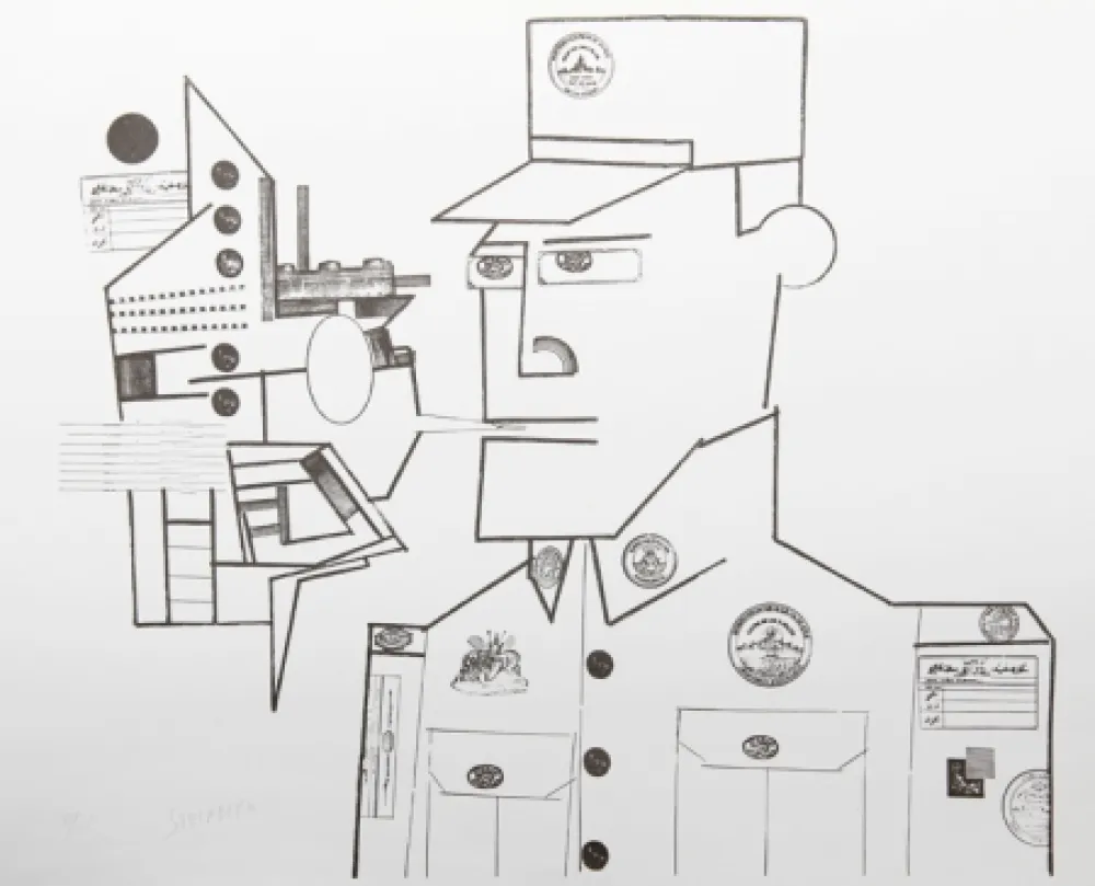 Lithograph Steinberg - The General from the Peace Portfolio