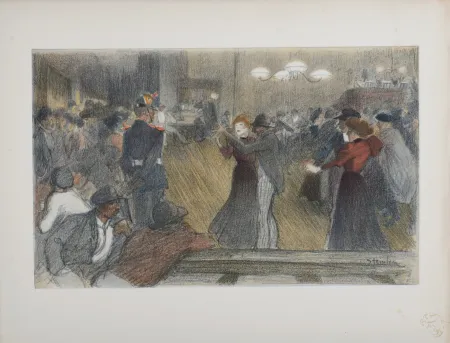 Lithograph Steinlen - Bal des Barrières, 1897