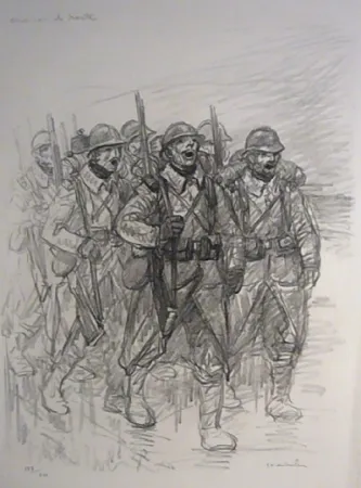 Lithograph Steinlen - Chanson de route