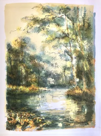 Lithograph Steinlen - Forêt voisine