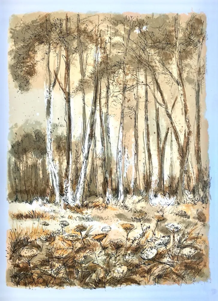 Lithograph Steinlen - Forêt voisine