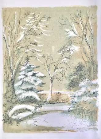 Lithograph Steinlen - Forêt voisine