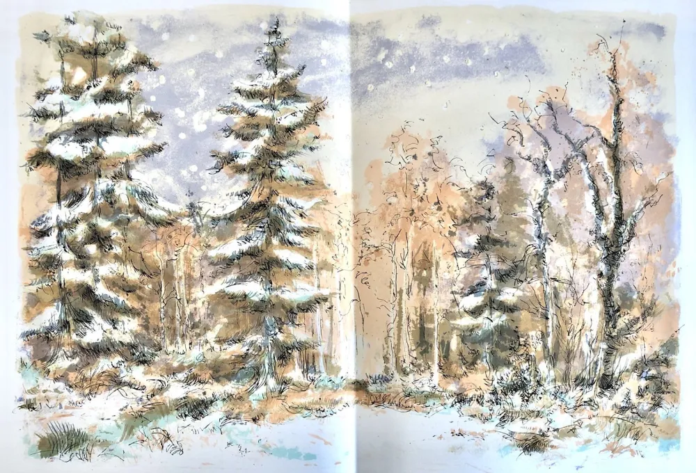 Lithograph Steinlen - Forêt voisine