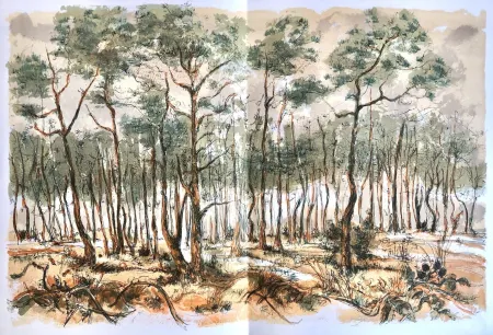 Lithograph Steinlen - Forêt voisine