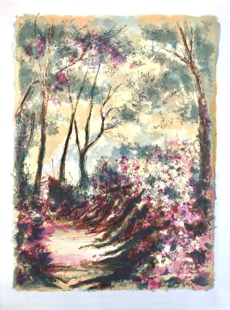 Lithograph Steinlen - Forêt voisine