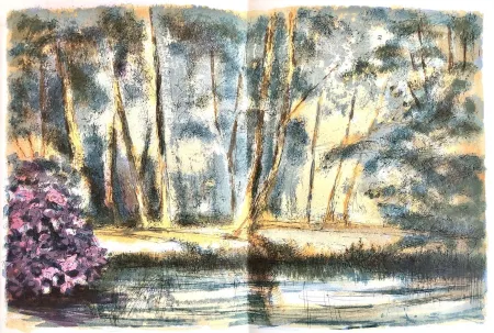 Lithograph Steinlen - Forêt voisine