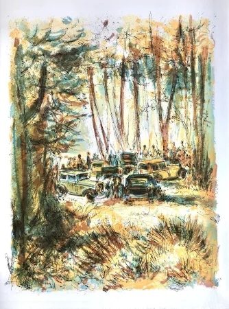 Lithograph Steinlen - Forêt voisine