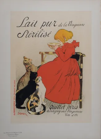 Lithograph Steinlen - Lait Pur Stérilisé de la Vingeanne, Les Maitres de L’Affiche, 1897