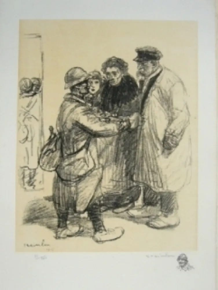 Lithograph Steinlen - On ne s'en fout pas.