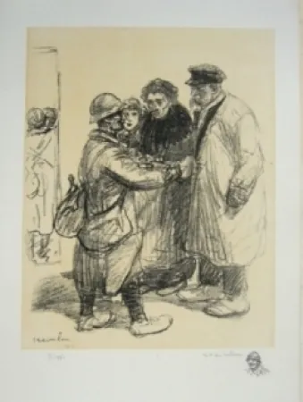 Lithograph Steinlen - On ne s'en fout pas.