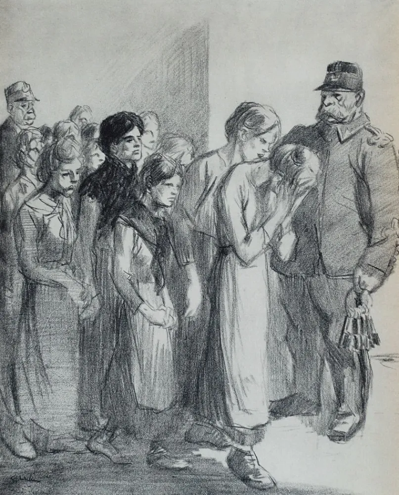 Lithograph Steinlen - Saint Lazare