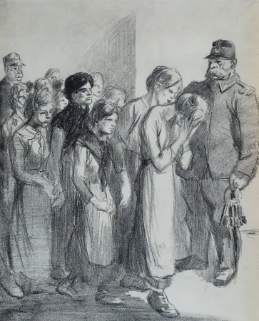 Lithograph Steinlen - Saint Lazare