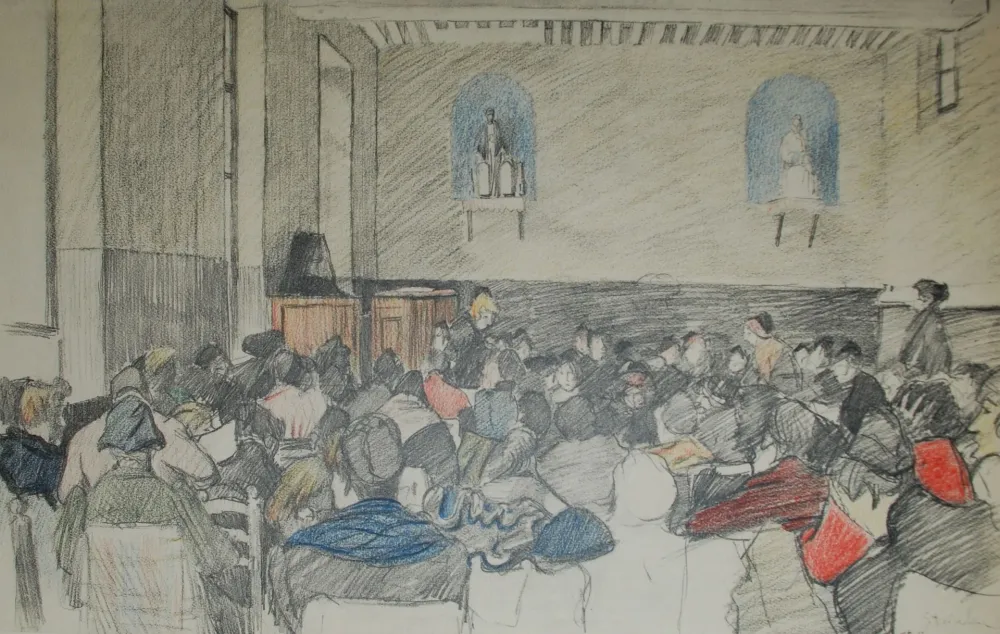 Lithograph Steinlen - Saint Lazare