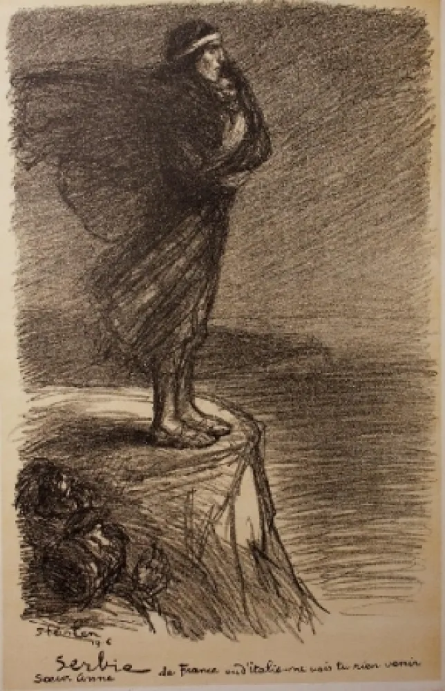 Lithograph Steinlen - Serbie