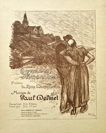 Lithograph Steinlen - Sonnez Musettes!