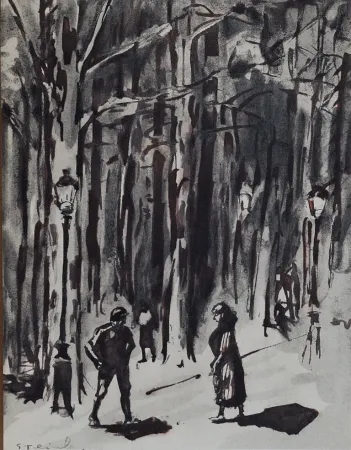 Lithograph Steinlen - Steinlen et la rue