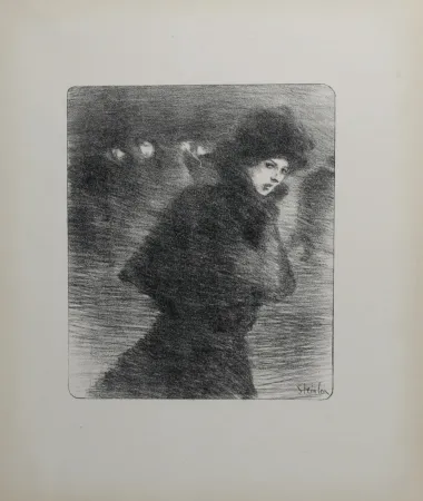 Lithograph Steinlen - Une femme qui passe, 1896