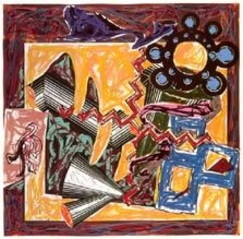 Screenprint Stella -  THEN CAME A FIRE AND BURNT THE STICK 