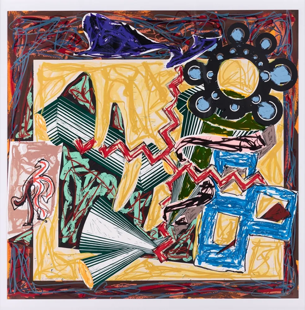 Screenprint Stella - Then Came a Fire and Burnt the Stick, after El Lissitzky's Had Gadya