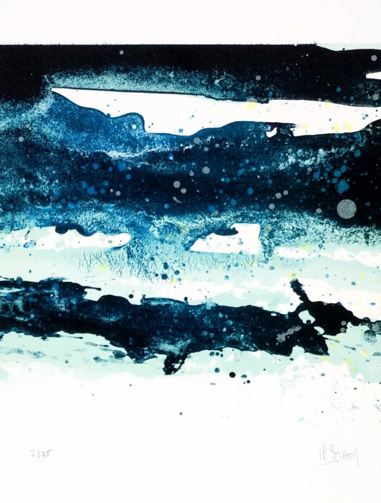 Lithograph Stholl - Fraktion de contre vagues