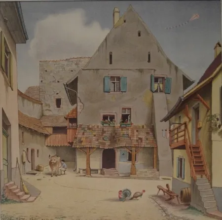 Lithograph Stöcklin - Untitled