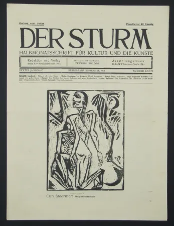 Woodcut Stoermer - Knieender Mann (Kneeling Man)