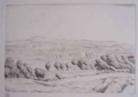 Etching Strang - A Sussex Farm