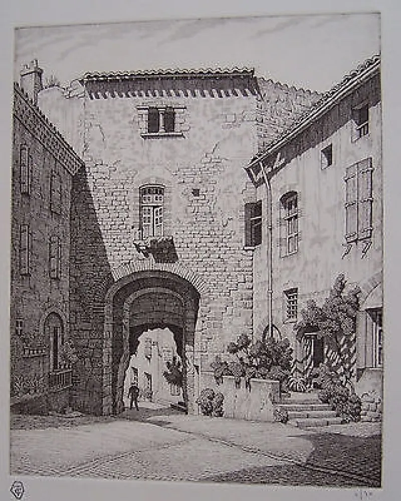 Etching Strang - Porte des Ormeaux, Cordes