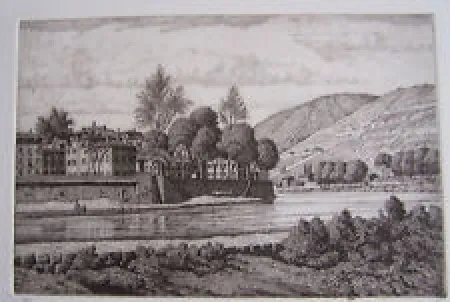 Etching Strang - The Lot at Cahors