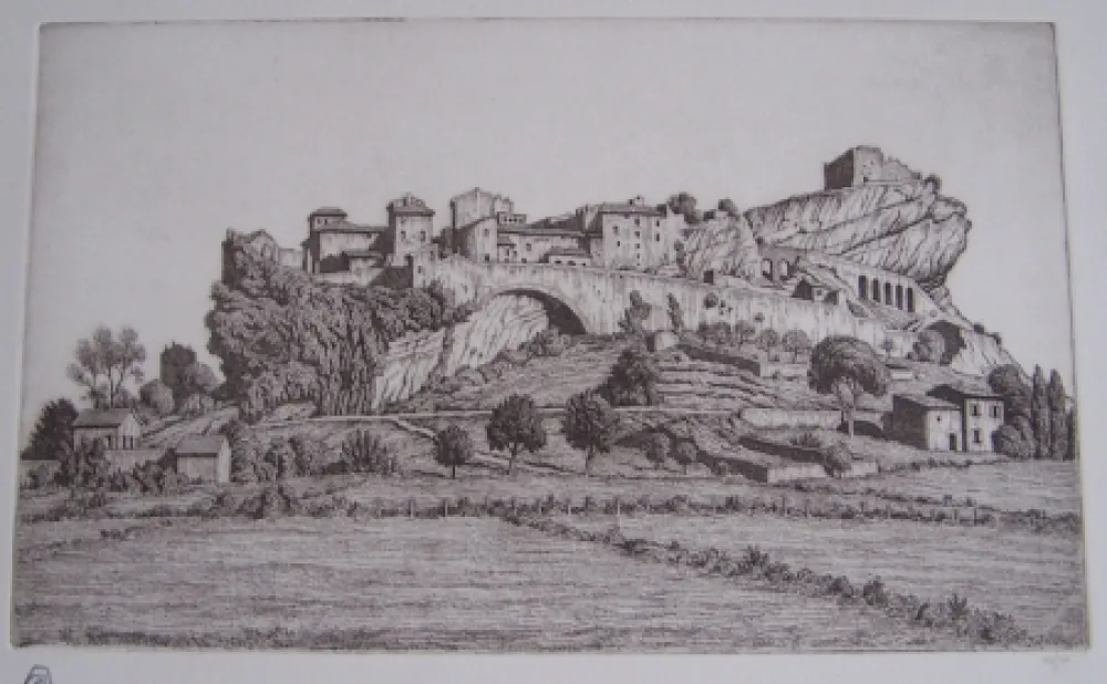 Etching Strang - Vaison-la-Romaine