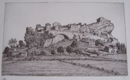 Etching Strang - Vaison-la-Romaine