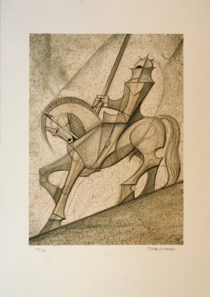 Lithograph Subirachs - Sant Jordi