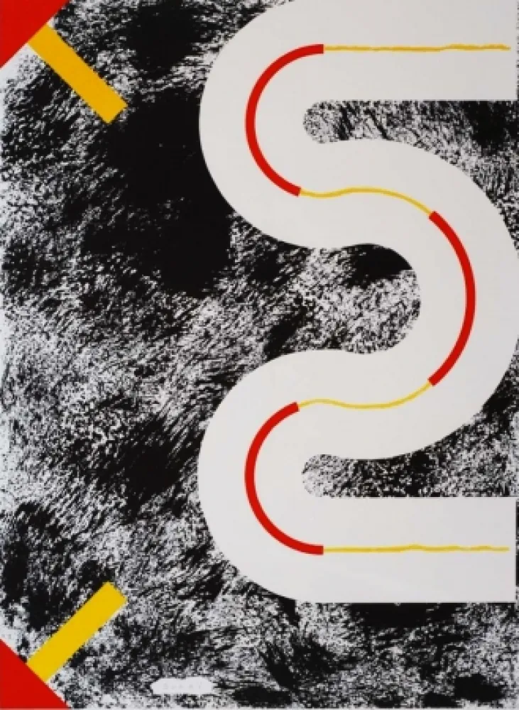 Lithograph Sugai - Le cerf volant