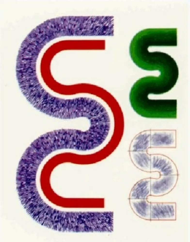 Lithograph Sugai - S (Trois)