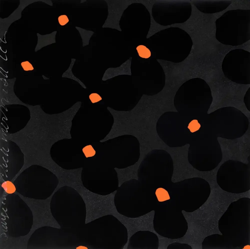 Screenprint Sultan - Orange and Black