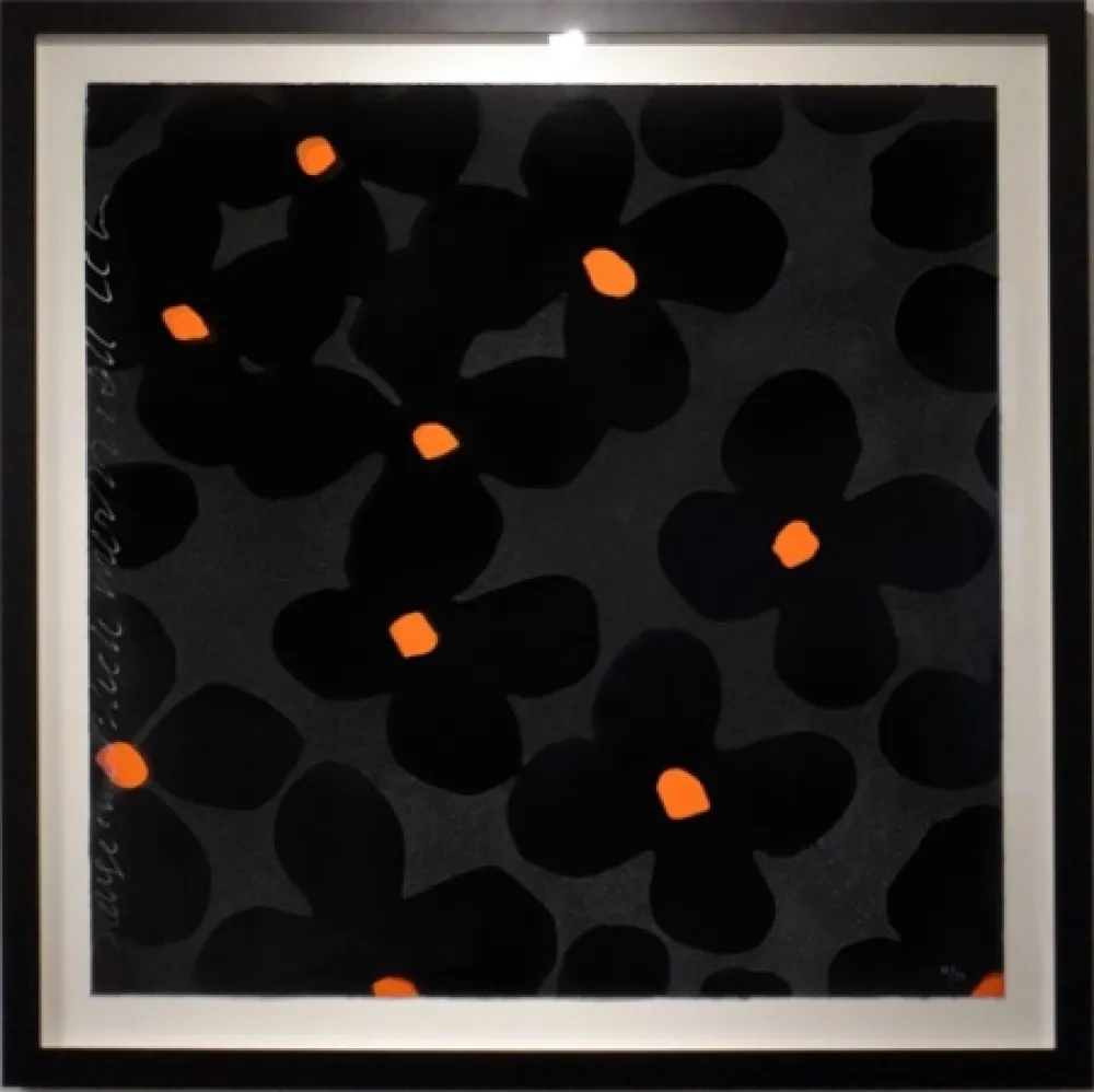 Screenprint Sultan - Orange & Black