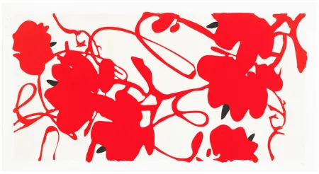 Screenprint Sultan - Red Flowers