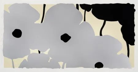 Screenprint Sultan - Silver Poppies