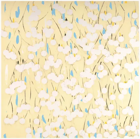 Screenprint Sultan - White Mimosa