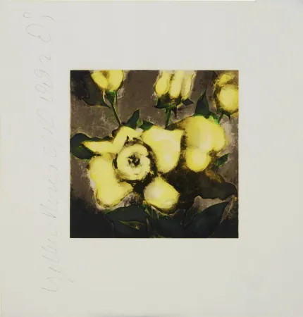 Screenprint Sultan - Yellow Roses from Fruits and Flowers