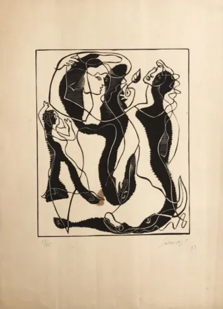 Etching Survage - 3 femmes